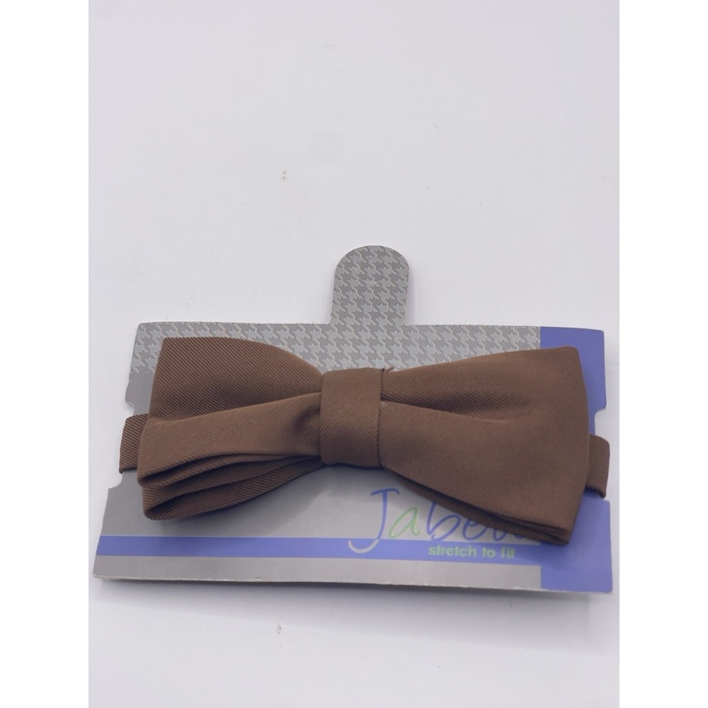 Boys Brown Bow Tie Toddler Kids Pretied Hook Loop New